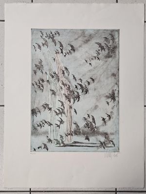 beaucoup d'oiseaux qui volent dans le ciel