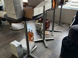 a table with a box on top of it in a living room