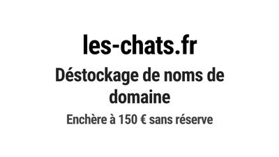 Nom de domaine les-chats.fr. Catégorie: Animaux.