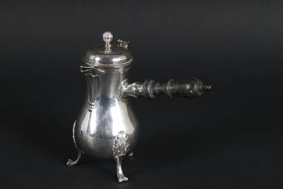 Verseuse tripode miniature, ou égoïste, en argent. - Photo 1