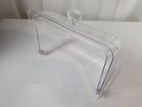 sac à main en acrylique transparent muni d'un anneau sur le dessus