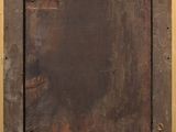 an image of a painting of a square frame with a brown background