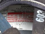 a close up of a shoe with a label on it