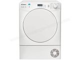 un sèche-linge blanc posé sur un mur blanc