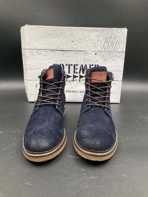 COTEMER, Usko, cuir et tissu, pointure 40, bleu marine.