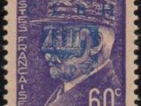 a stamp with a picture of a man wearing a hat