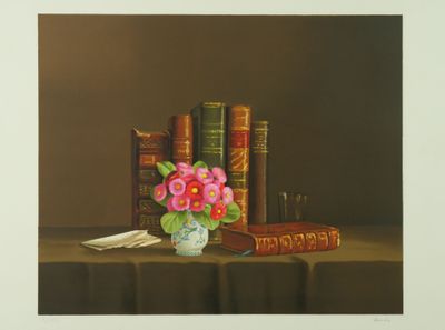 DANEIS (XXe). Bouquet aux livres.