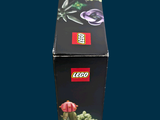 a black box with a picture of flowers on it