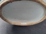 a close up of a plate on a table
