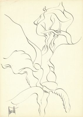 Raymond MORETTI (1931 - 2005) - Composition, Dessin original…