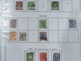 a sheet of paper with stamps on it on a table