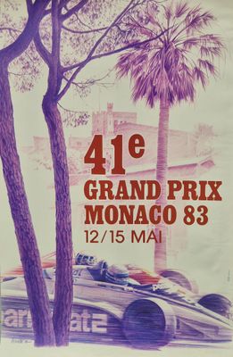 an image of a poster for a grand prix monaco 8