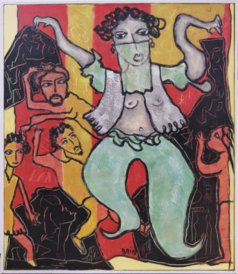 une image représentant un tableau où l'on voit une femme danser avec d'autres personnes