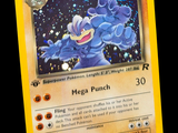 une photo d'une carte Pokémon sur laquelle figure l'image d'un personnage Pokémon