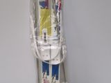 a bag of skis and a pair of skis in it