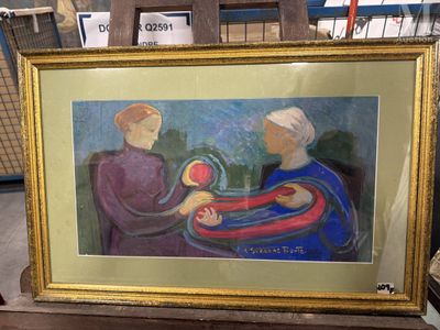 une image d'un tableau représentant un homme et une femme