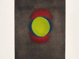an image of a painting of a red, yellow and blue circle