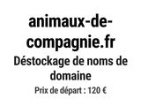 animaux de compagnie : déstockage de noms de domaine