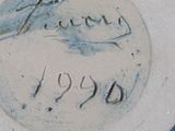 a picture of a plate with the name of a fish on it
