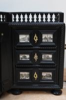 Cabinet en bois peint de section rectangulaire à ressaut cen… (photo 5)