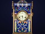 a clock that is sitting on top of a table