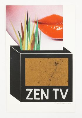 an image of a picture of a plant in a box with the word zen tv on it
