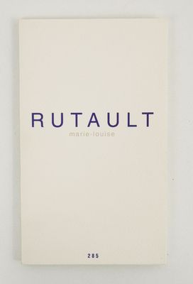 a white book with the words rutault on it