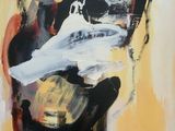 une image représentant un tableau d'une femme vêtue d'une robe noire et blanche