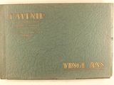 the front cover of a green book with gold lettering on it