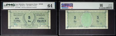 three different types of currency are on display in a display case