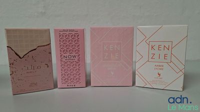 un lot de trois boîtes ornées de motifs différents