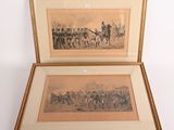 two framed pictures of a group of men in uniforms