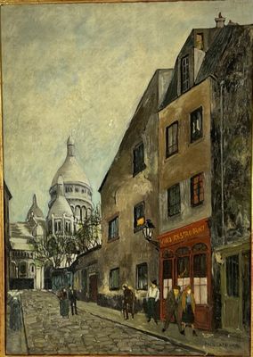 PIERRE MALATERRE (actif vers 1930) "Montmartre" Huile sur to…