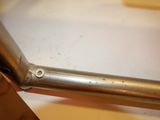 a close up of a metal handle on a table