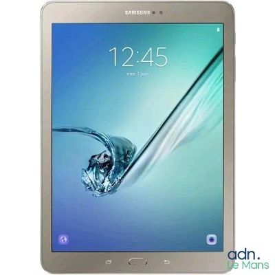 a close up of a tablet with a water splash on the screen