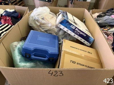a box full of items that are in a room