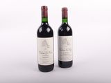deux bouteilles de vin rouge posées l'une à côté de l'autre sur une surface blanche