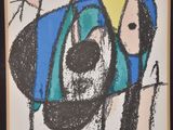 painting of a man and a woman with a blue hat and a blue scarf