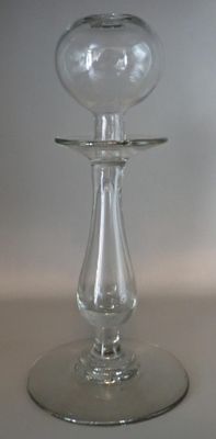 Lampe à huile de dentellière provençale en verre soufflé, "v…