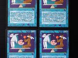 quatre cartes sur lesquelles figurent un homme et une femme