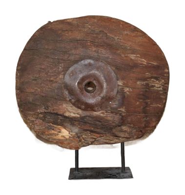 a large piece of wood with a hole in it