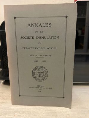COLLECTIF - Annales de la Société d'Emulation du département…