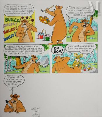 BUSSEMEY Roger (1920-1988) Nestor et Nestorine dessinent des…