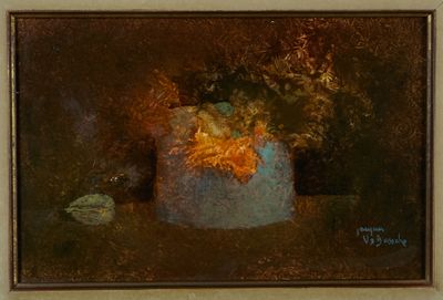 Jacques Van den BUSSCHE (1925-2001) « La noix » Huile sur is…