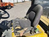 a close up of a seat on a forklift