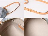 two photos of a purse with a strap and a purse inside of it