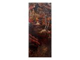 an image of a painting of a landscape with trees and bushes