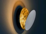 a close up of a light that is on a wall
