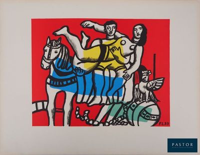 une image d'un tableau représentant un homme à cheval et une femme à cheval