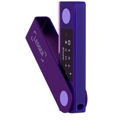 une image représentant une clé USB violette sur fond blanc